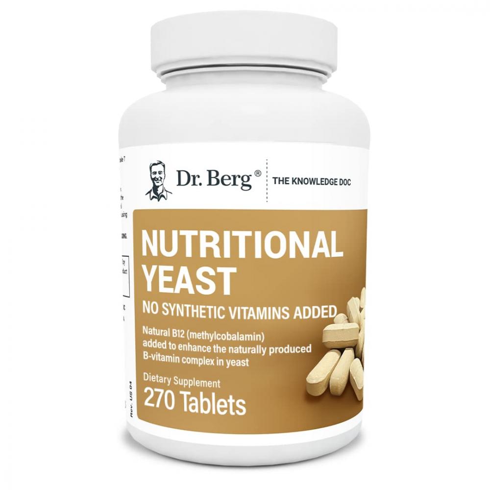 Dr.Berg Nutritional Yeast, 270 Tablets reishi mushrooms tablets for healthier body 200 tablets 300 mg