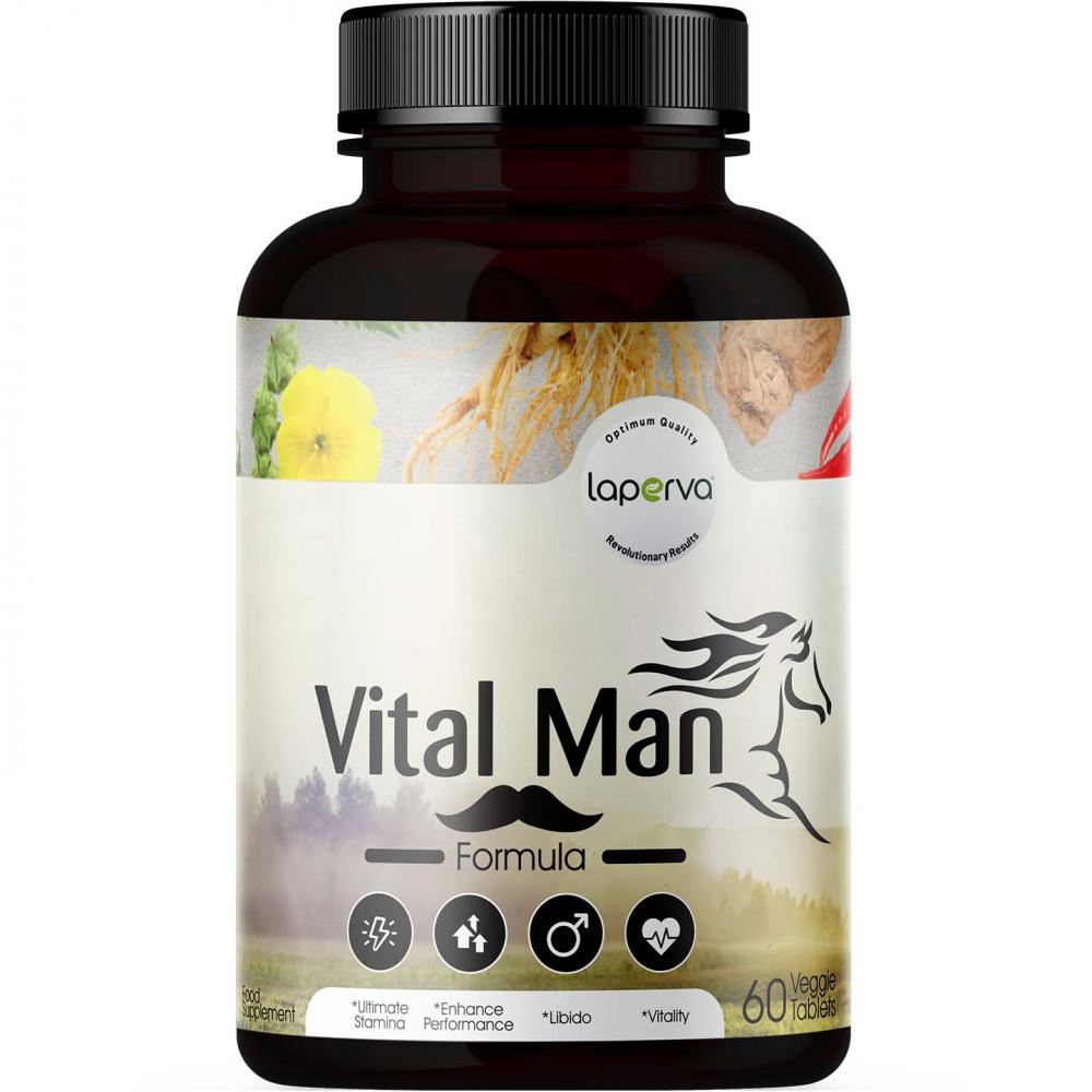 Laperva Vital Man, 60 Table 12 pc box male enlargement erections supplements maca root extracts pills enhance sexual function stamina oyster ginseng powder