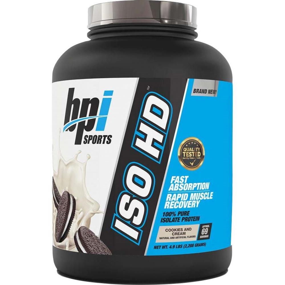 bpi Sports ISO HD, Cookies and Cream, 4.9 Lb bpi sports iso hd chocolate brownie 4 9 lb