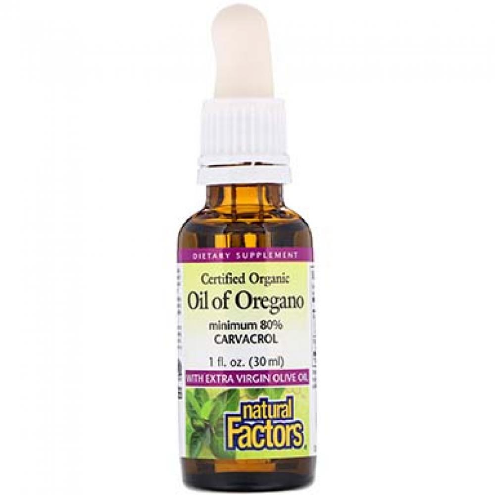 цена Natural Factors Organic Oil Of Oregano, 30 Ml