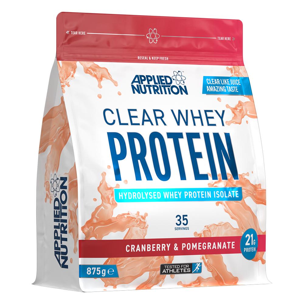Applied Nutrition Clear Whey Protein, Cranberry \& Pomegranate, 875 g applied nutrition high protein shake vanilla ice cream 330 ml