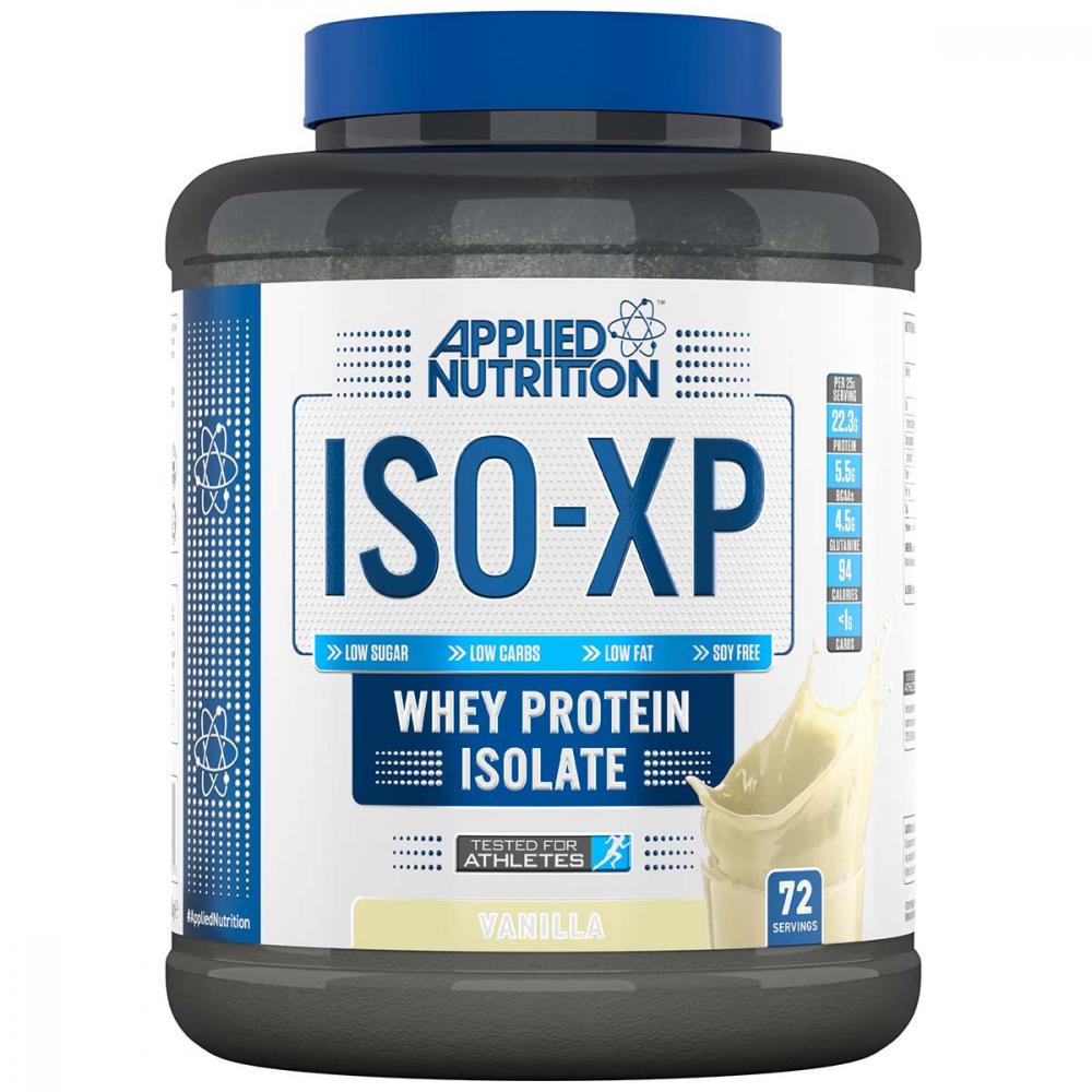 Applied Nutrition ISO-XP 100% Whey Protein Isolate, Vanilla, 1.8 Kg applied nutrition whey protein isolate iso xp 100% chocolate dessert 63 4 oz 1 8 kg