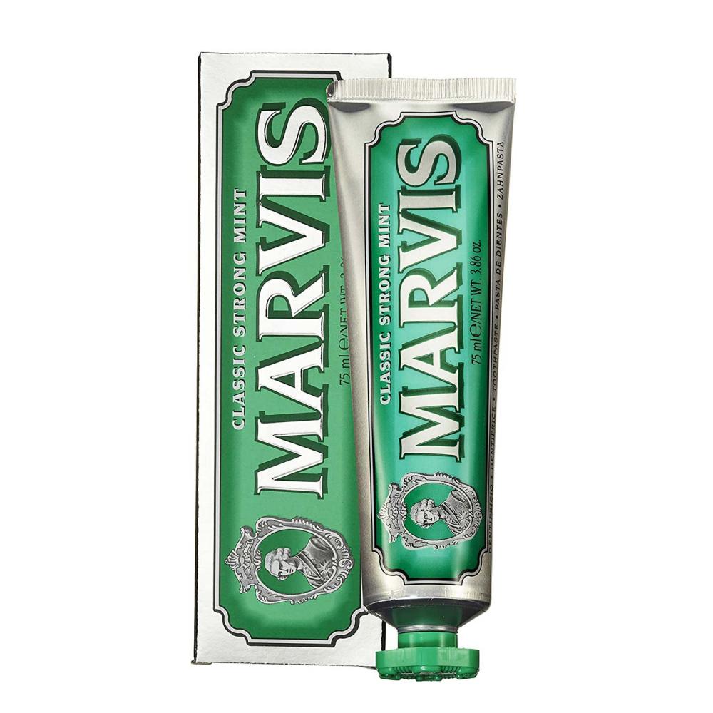Marvis Whitening Toothpaste, Classic Strong Mint teeth cleansing toothpaste tooth whitening enamel care toothpaste stains remover refreshing dental care hygiene