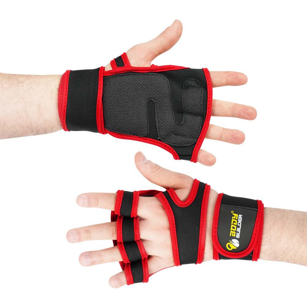 body builder wrist support gloves l black yellow Body Builder Super Grip Glove, XL, Black \& Red