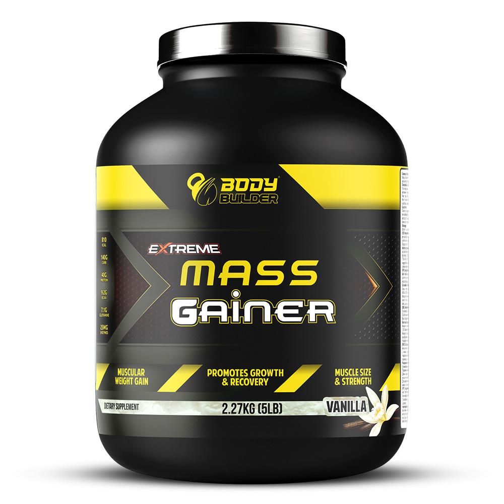 Body Builder Extreme Mass Gainer, Vanilla, 5 Lb bullymax muscle builder tablet 60 180g