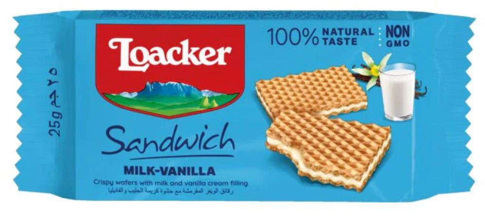 Loacker Minis Sandwich Milk Vanilla Wafers 25 g