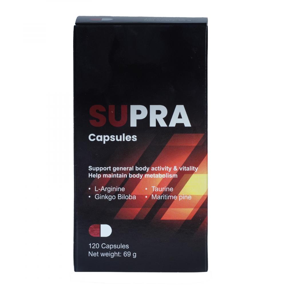 Pharmed Supra, 120 Capsules antibacterial antipruritic promoting blood circulation removing blood stasis reducing swelling and antibacterial agent 1pc