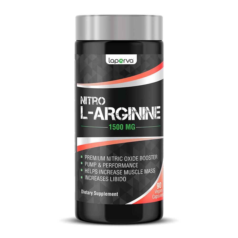 Laperva Nitro L Arginine, 90 Veggie Capsules, 1500 mg laperva l carnitine 50 veggie gummies 500 mg