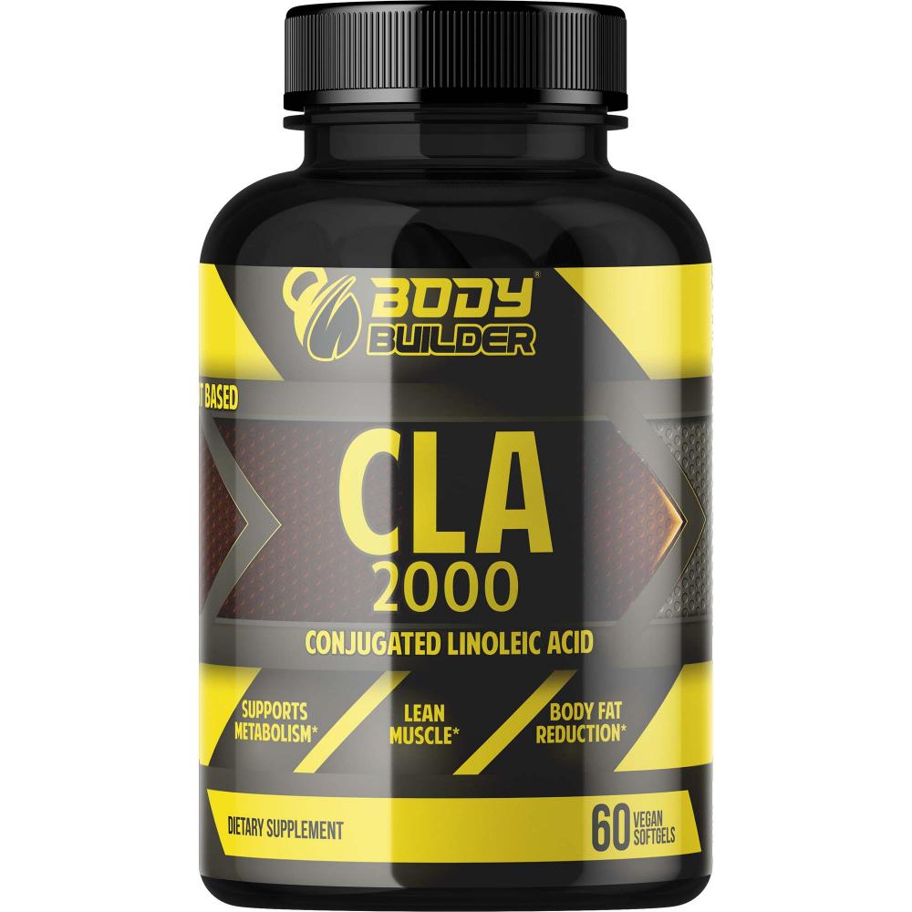 Body Builder CLA Plant Based, 60 Softgels, 2000 mg abdominal muscle cream anti cellulite slimming fat quickly burning cream body firming strengthening belly muscle tightening balm