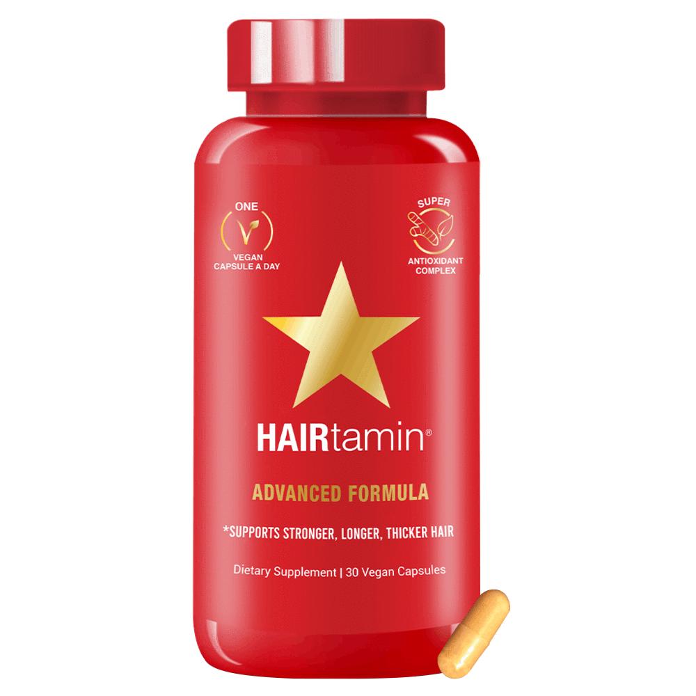 Hairtamin Advanced Formula, 30 Veggie Capsules ginger hair growth essential oils serum anti hair loss fast growing hair growth products repair dry frizzy damaged thinning care