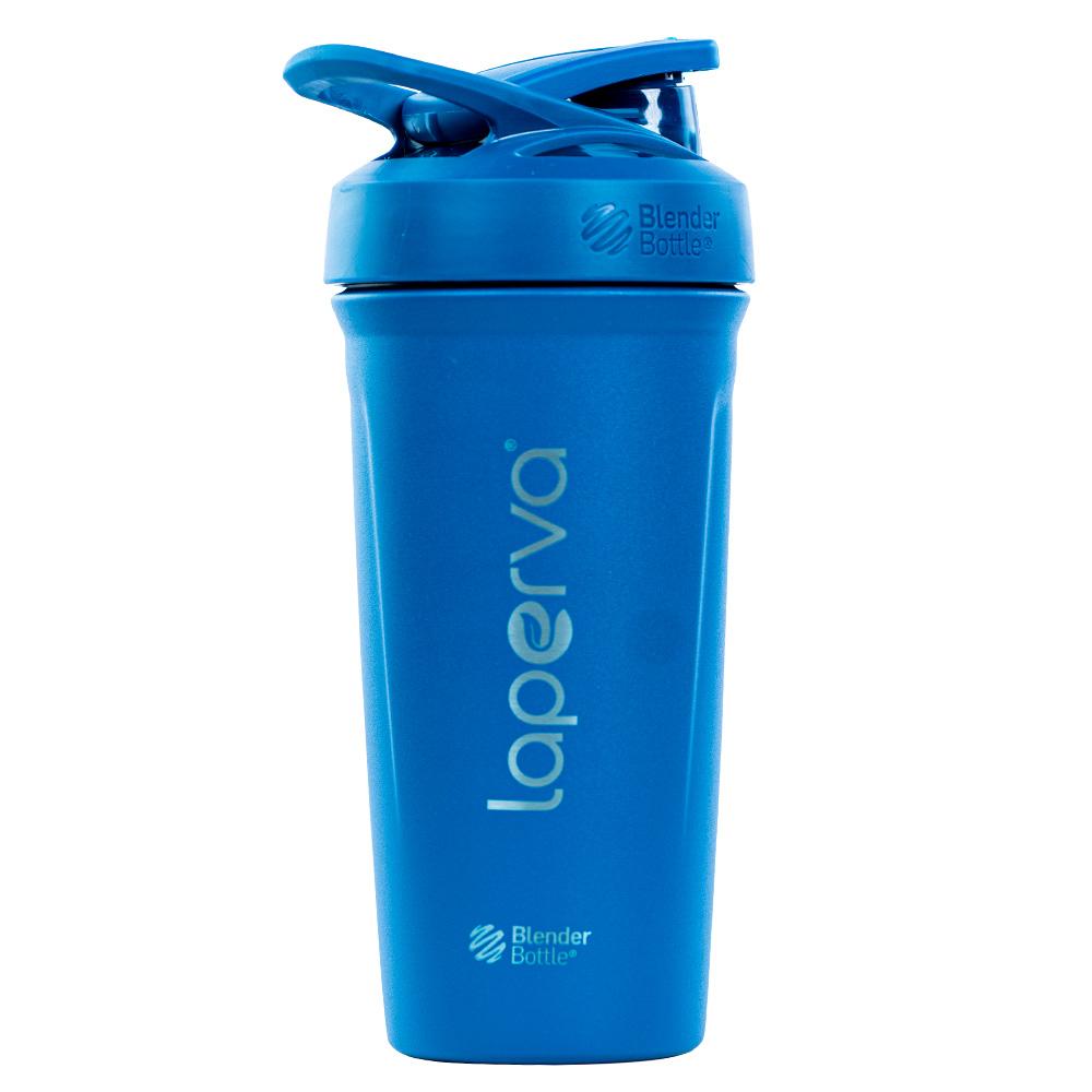 Laperva Blender Bottle Stainless Steel Shaker, Blue gym use protein powder shaker bottle water bottle for outdoor use 500ml