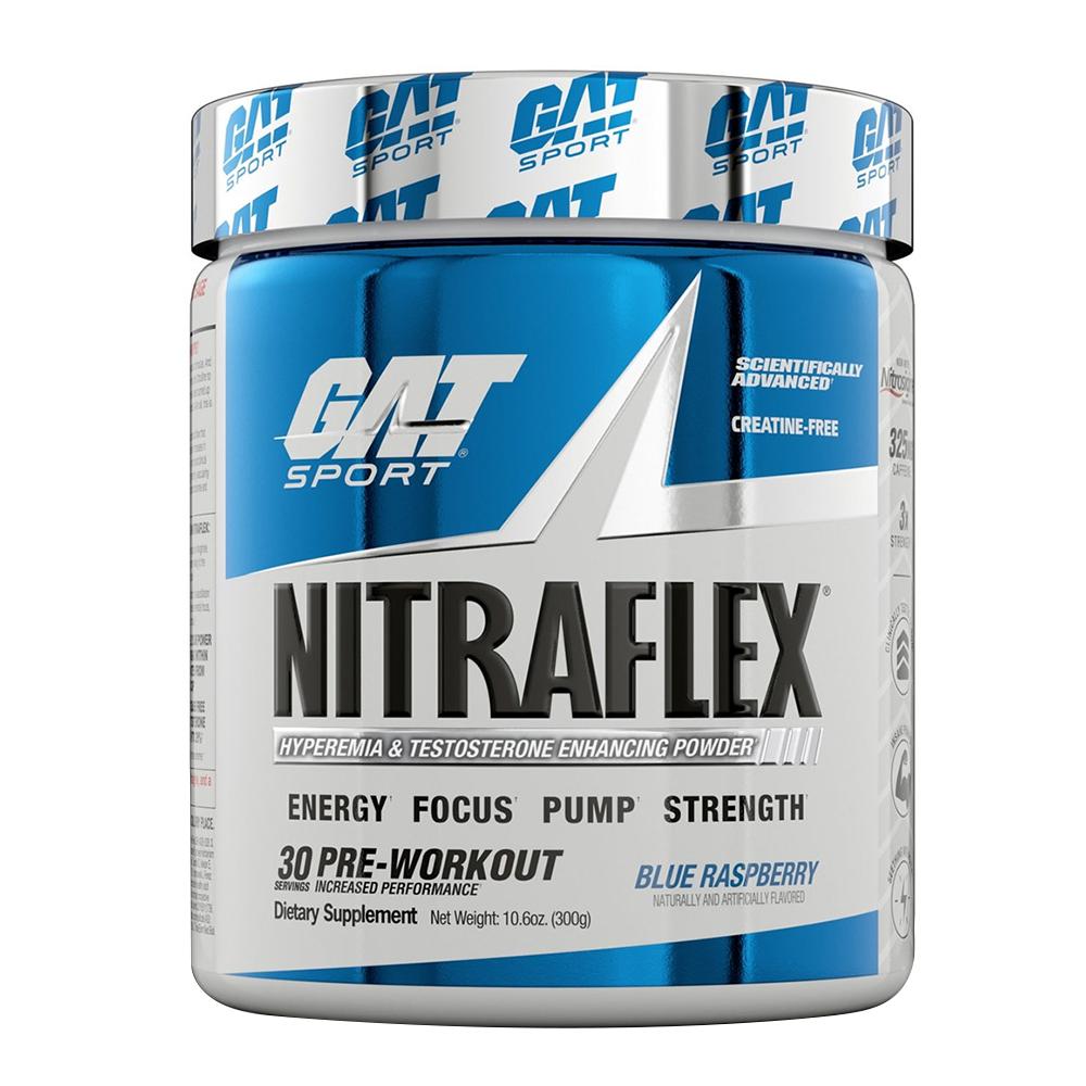 Gat Nitraflex Pre Workout, Blue Raspberry, 30 servings san shen herbal cure arrhythmia and atrial fibrillation improve heart function increase coronary blood flow reduce blood fat
