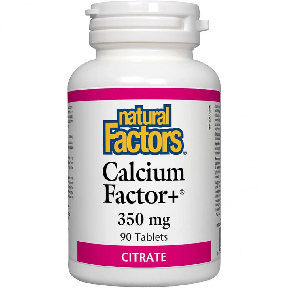 Natural Factors Calcium Factor+, 350 mg, 60 Tablets цена и фото
