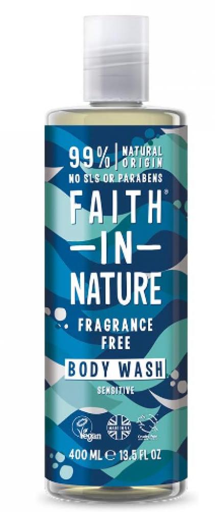 Faith In Nature, Body wash, Fragrance free, 13.5 fl.oz (400 ml) faith in nature hand wash aloe vera and tea tree 13 5 fl oz 400 ml