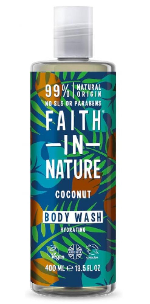 Faith In Nature, Body wash, Coconut, 13.5 fl. oz (400 ml) faith in nature hand wash lavender and geranium 13 5 fl oz 400 ml