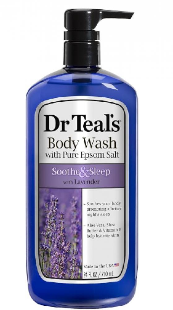 цена Dr. Teal's, Body wash with epsom salt, Lavender, 24 fl. oz (710 ml)