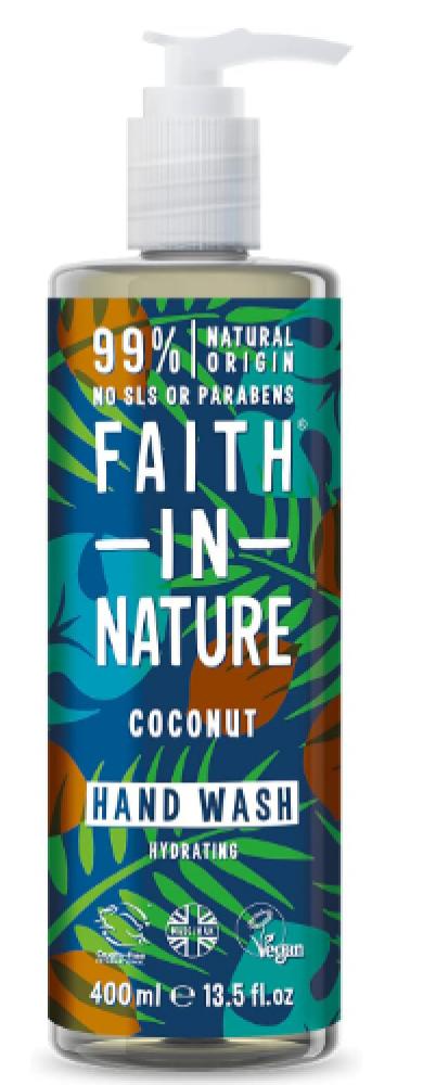 Faith In Nature, Hand wash, Coconut, 13.5 fl. oz (400 ml) faith in nature body wash aloe vera rejuvenating 13 5 fl oz 400 ml