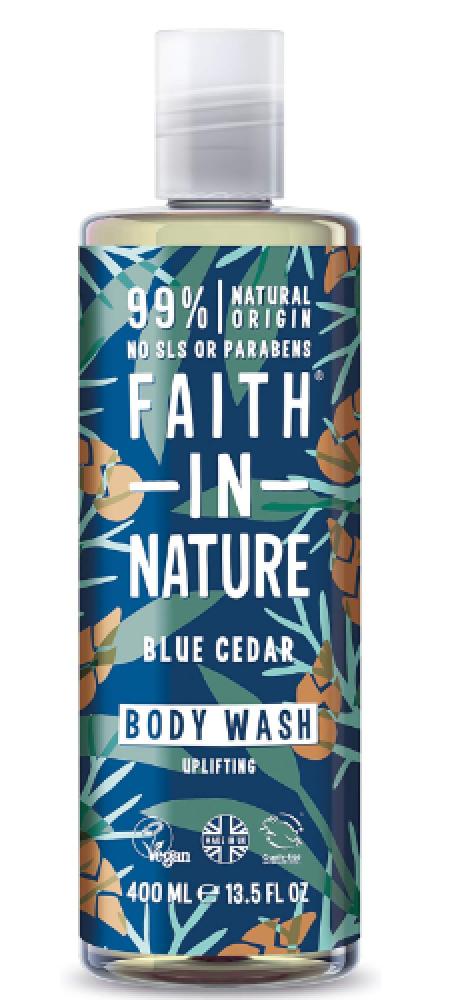 Faith In Nature, Body wash, Blue cedar, 13.5 fl. oz (400 ml) faith in nature body wash refreshing lemon and tea tree 13 5 fl oz 400 ml