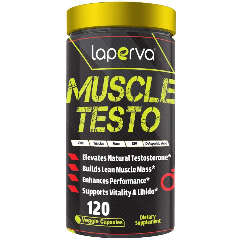 Laperva Muscle Testo Capsules, 120 Veggie Capsules hairtamin advanced formula 30 veggie capsules