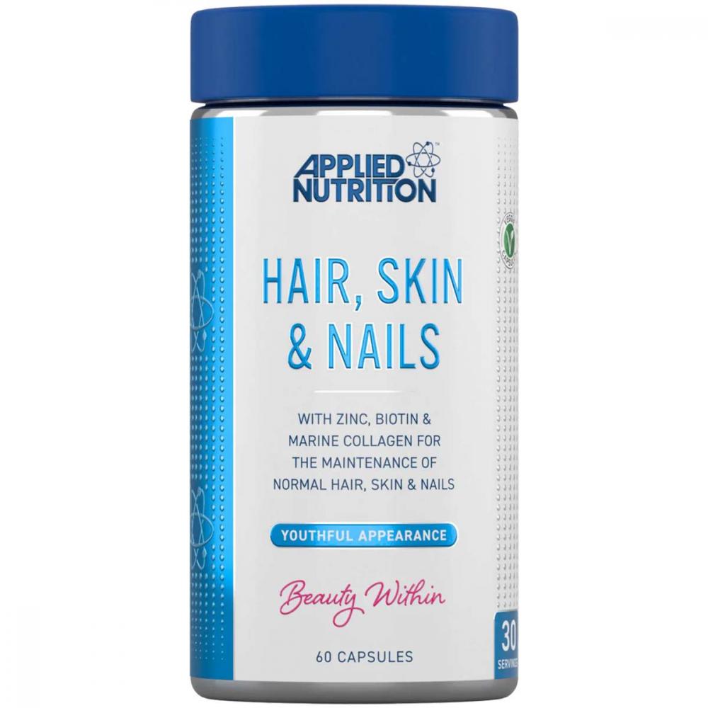 Applied Nutrition Hair, Skin \& Nails, 60 Capsules биологически активная добавка solgar skin nails and hair 120 шт