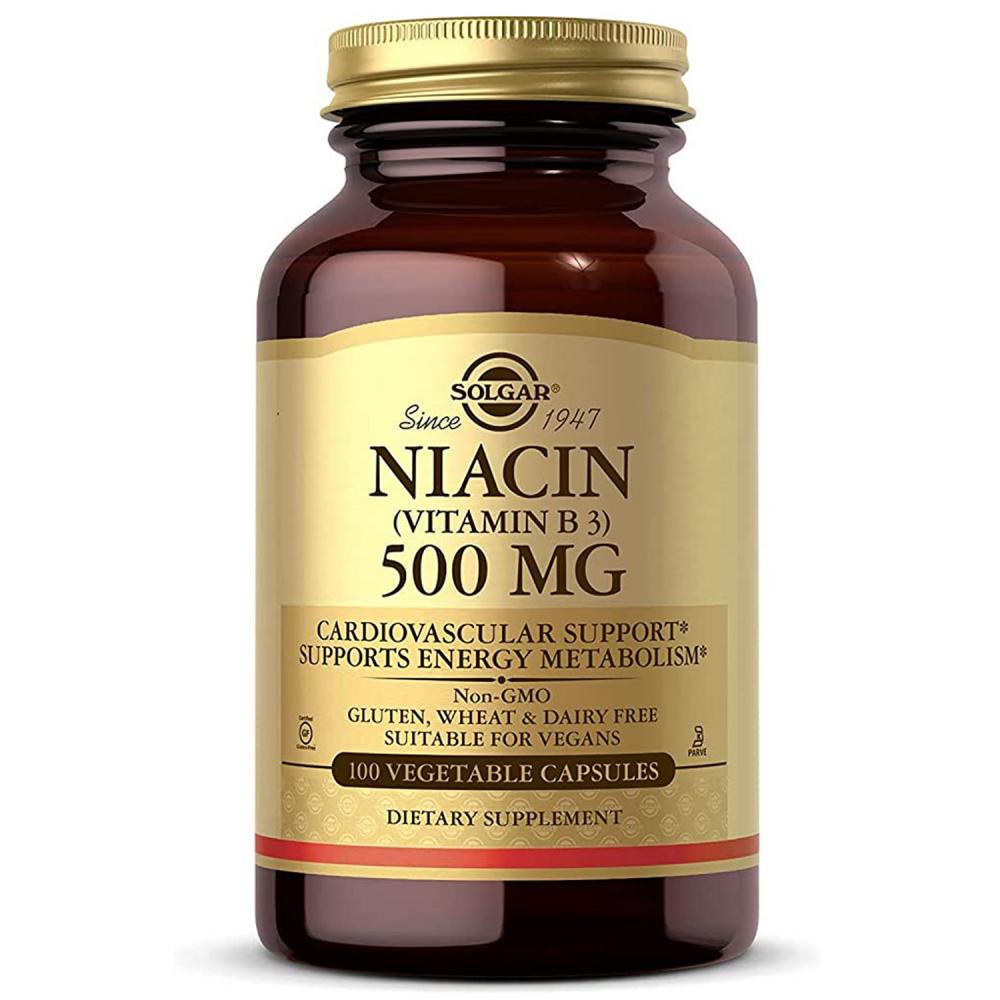Solgar Niacin (Vitamin B3), 500 mg, 100 Tablets solgar niacin vitamin b3 500 mg 100 tablets