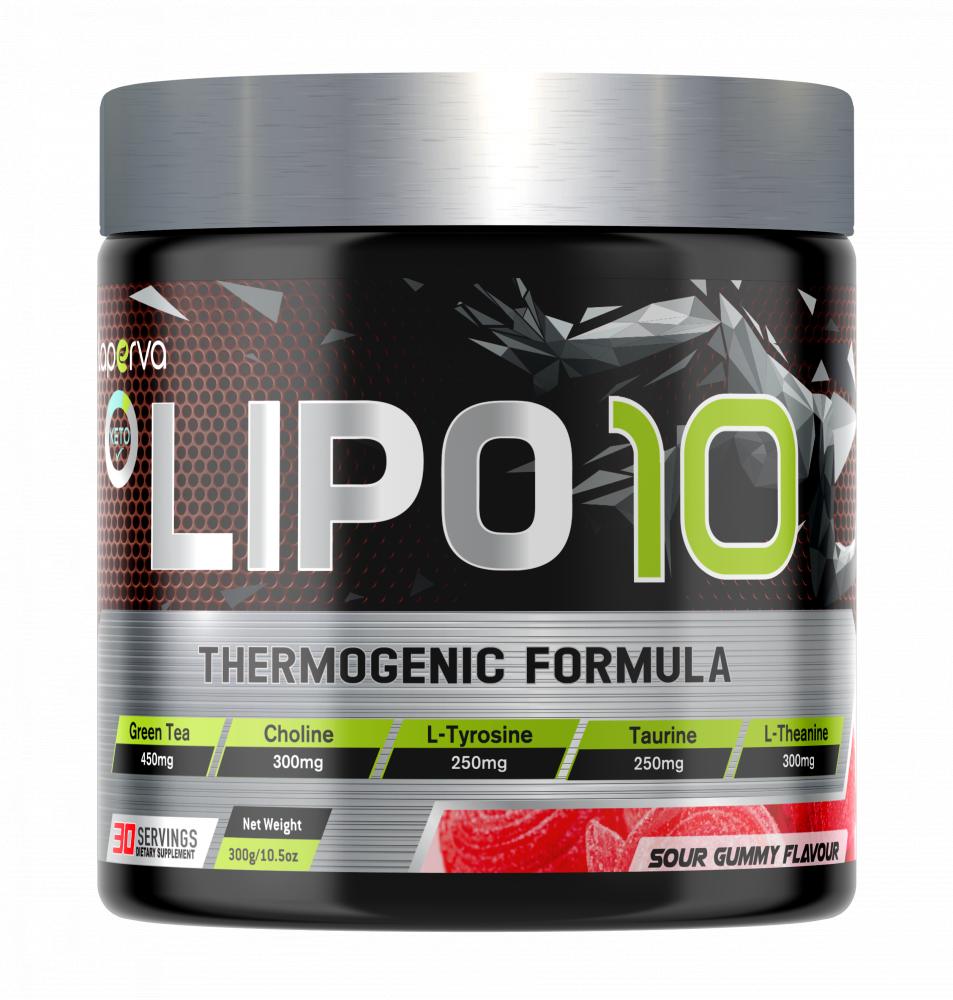 Laperva Lipo10, Sour Gummy, 30 applied nutrition shred x thermogenic sour gummy bear 30