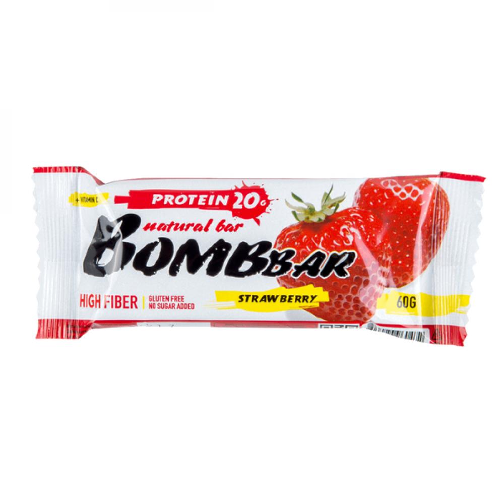 цена Bombbar Protein bar 60g Strawberry