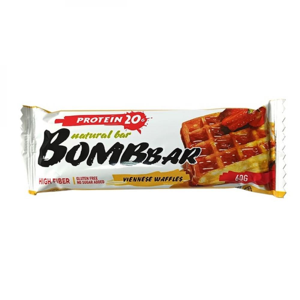 Bombbar Protein bar 60g Viennese Waffles atkins protein meal bar vanilla pecan crisp bar 5 bars 1 69 oz 48 g each