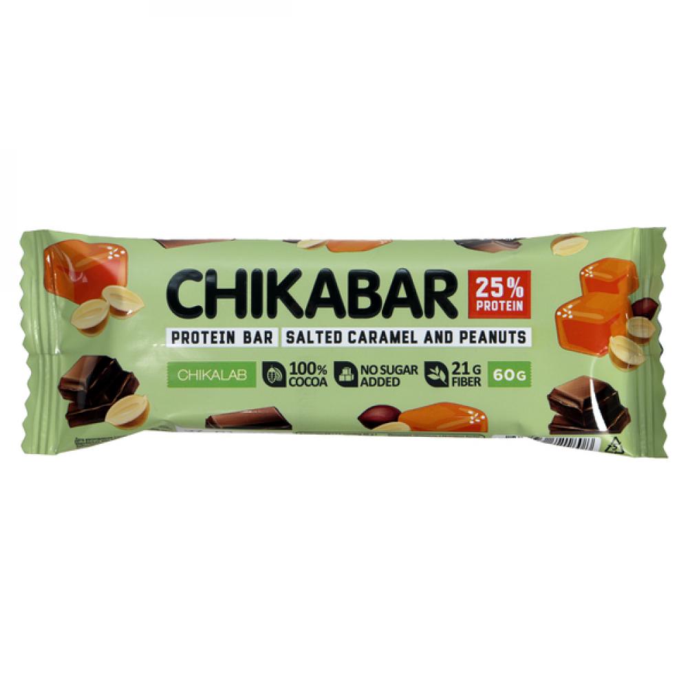 Chikalab CHIKABAR glazed protein bar 60g, Peanut chikabar white chocolate covered protein bar with pistachio cream 12x60g