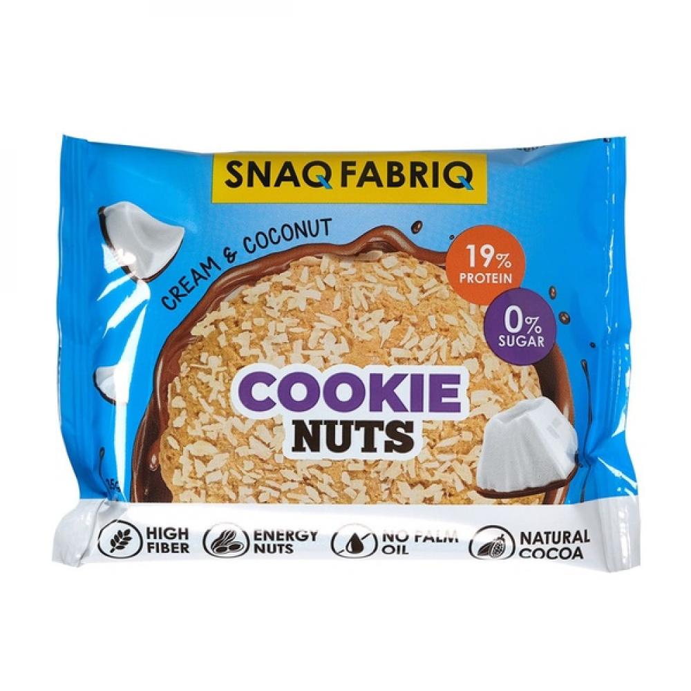 Snaq Fabriq Cookie Nuts Glazed 35g, Creamy With Coconut nut coffee raf protein bar упаковка 20x70г