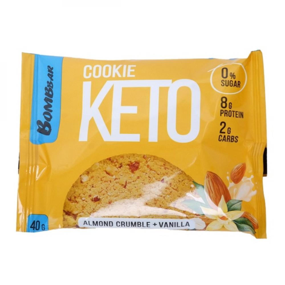 Bombbar Keto Cookies With Almond Crumble And Vanilla bombbar low calorie cookie 40g coconut