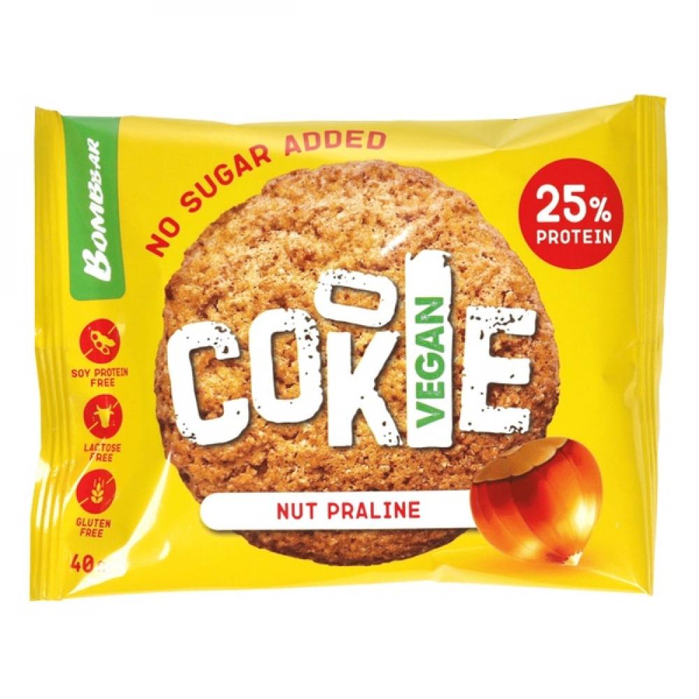 Bombbar Vegan Cookies With Nut Praline bombbar vegan protein cookie 40g raspberry