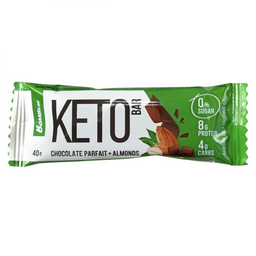 Bombbar Keto Protein Bar With Chocolate Parfait And Almonds mawa raw almonds jumbo 400g