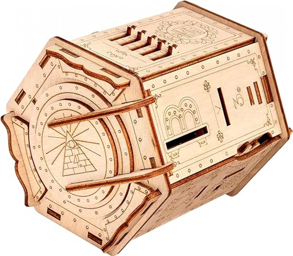 ESC WELT Fort Knox PRO - Escape Room in a Box - Brain Teaser Puzzles for Adults \& Kids - 3D Puzzles for Adults - Puzzle Games - Cash Puzzle Money Box wooden jigsaw puzzle toy wooden puzzles for adults kids christmas gifts educational games toys elephant wooden puzzle