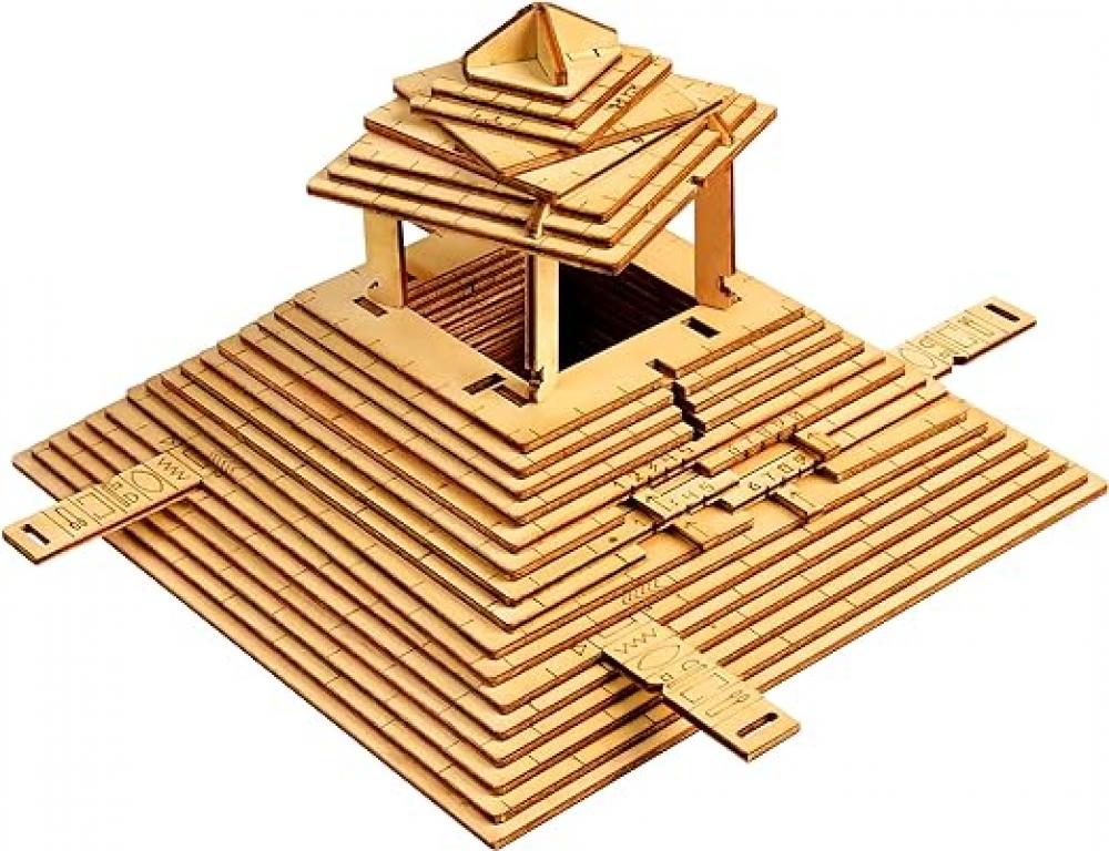 цена ESC WELT Quest Pyramid Wooden Secret Puzzle Box - Board Games for Family, Adults, Kids - Mystery Escape Room in a Box \& Educational Brain Teasers - U