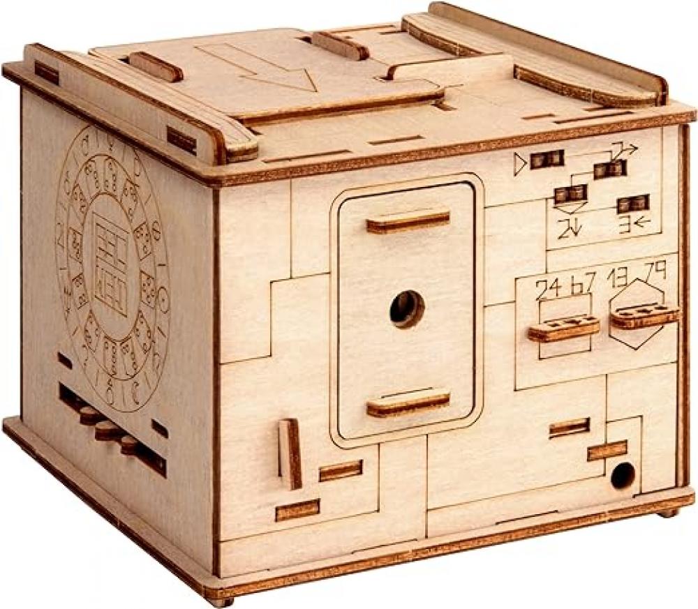 ESC WELT Space Box - Birch Wood Puzzle Box for Teens - 3D Puzzles for Adults - Advanced Wooden Brain Teaser Puzzle for Birthday Party and Family Night orbital box 3d puzzle for adults 3 in 1 wooden puzzle box escape room in a box gift box puzzle game model kit gift idea brain teaser puzzle