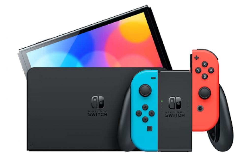 Nintendo Switch OLED Model Red\/Blue Console sandokey rg353vs 3 5 inch gaming consoles hand held video games preinstalled with customized system multiplayer 5gwf bt4 2 rk3566 64gb